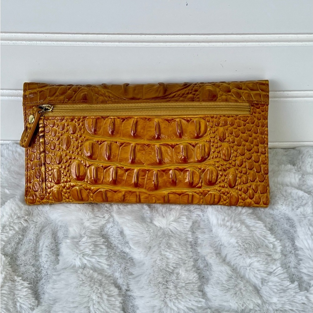 Brahmin Tan Croc-Embossed Satchel with Strap and Pouch - Picture 12 of 16